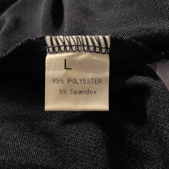 Blue Cowl Neck Tunic Sweater Dress with Plaid Accent - Size L - Picture 5 of 5